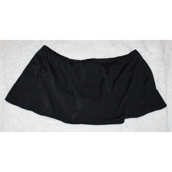 NWT Avenue Swim Skort Skirt Shorts Swim Bottoms Black Women's Plus Size 26W - Picture 2 of 13